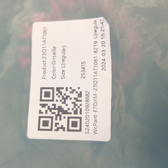 NWT Halara Grisaille Gray High Waisted Wide Leg Waffle Weave Work Pants, US L - Picture 7 of 7